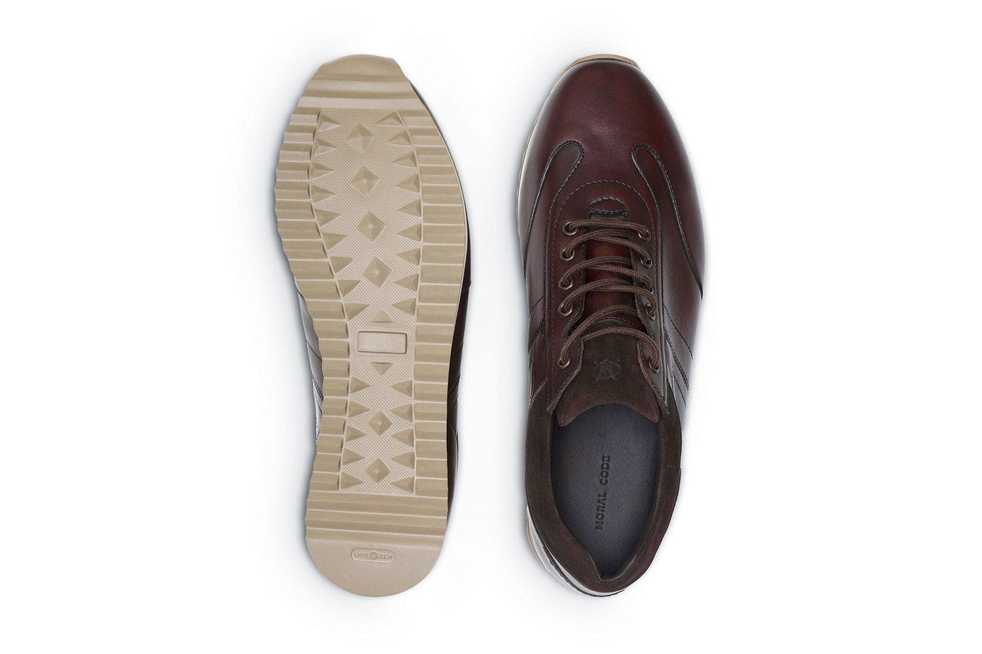 Moral Code Cruz Men's Dress Sneaker -#color_coffee