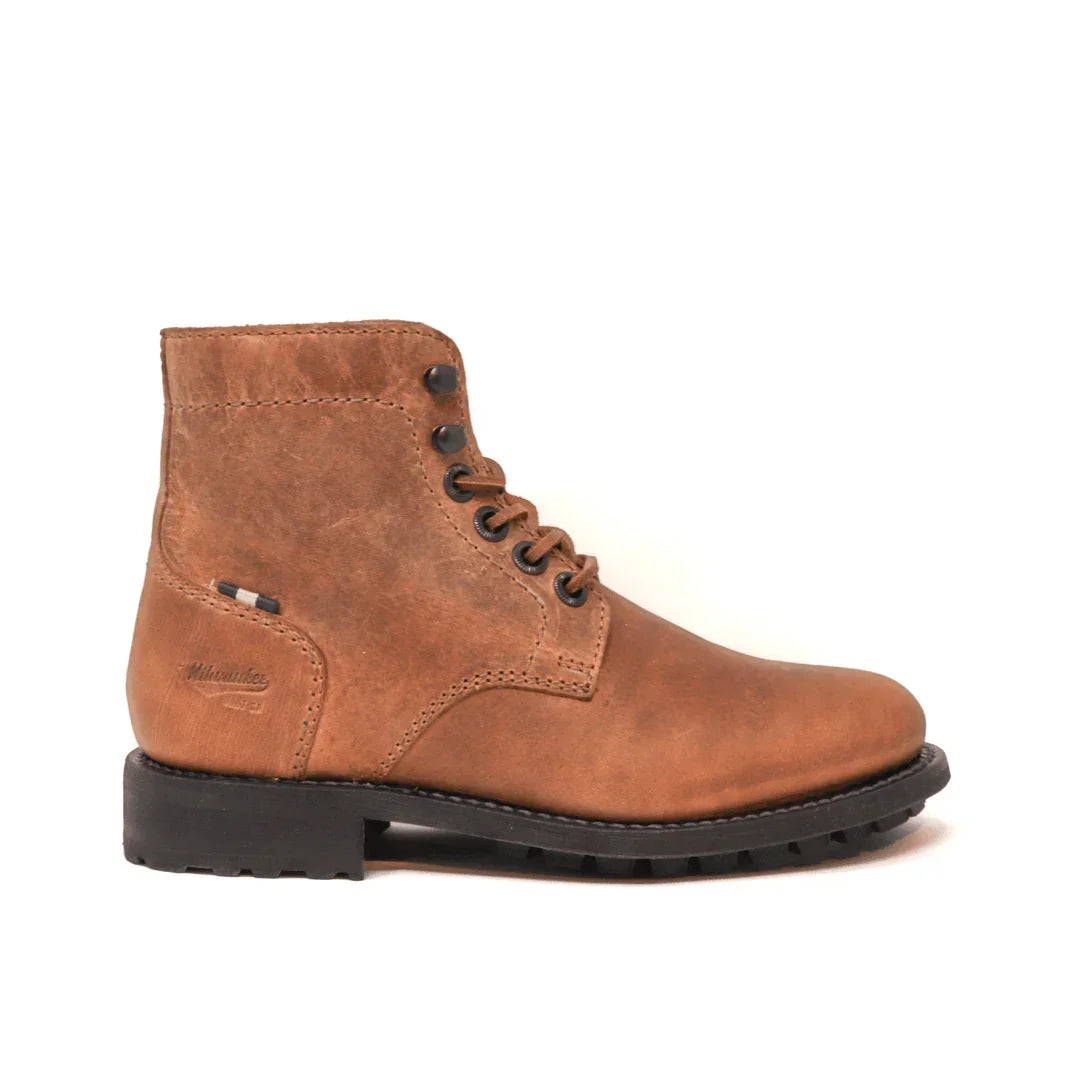 Georgia Plain-Toe Women's Boot - Milwaukee Boot Company - Georgia Plain-Toe Women's Boot - Scotch / 6.5M