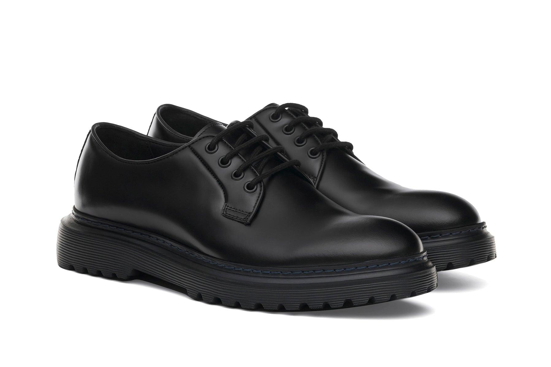 Moral Code Chase Men's Casual Blucher -Black-8 #color_black