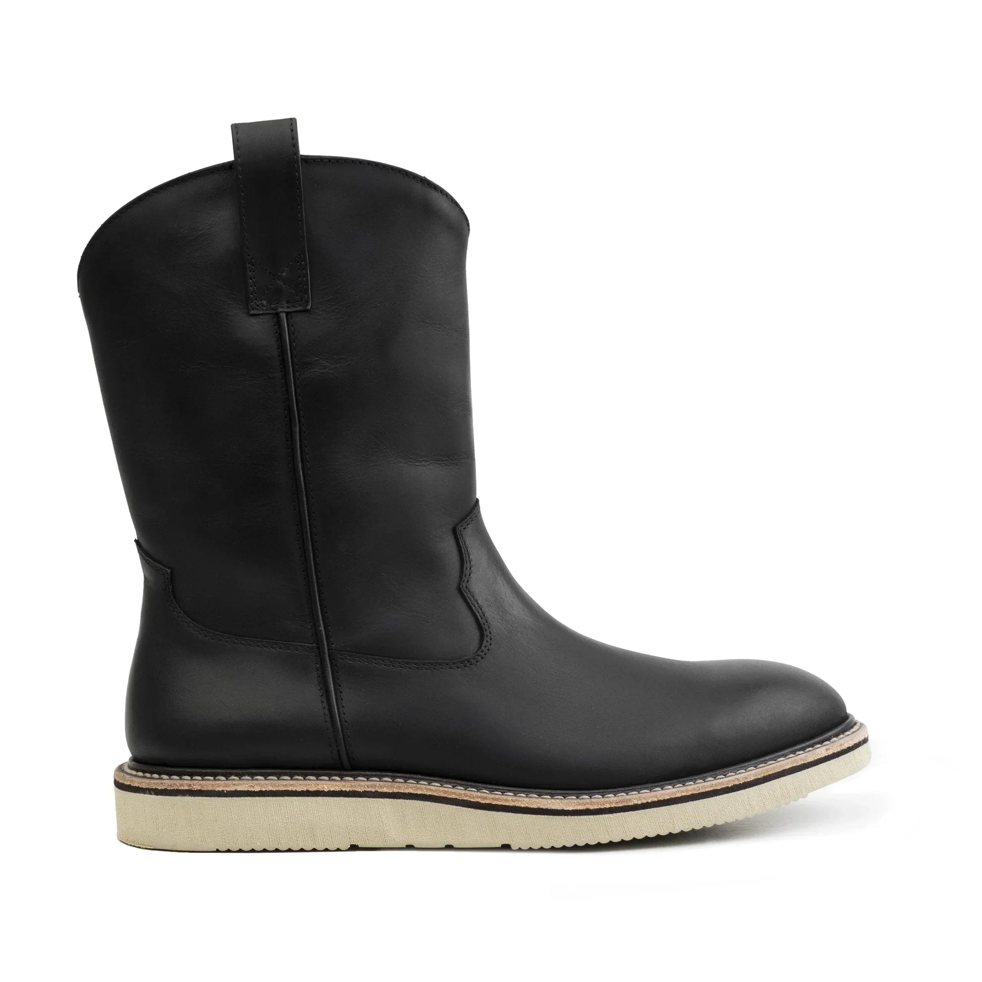 Hartford Wedge Sole Mens Roper - Milwaukee Boot Company - Hartford Wedge Sole Mens Roper - Black / 8M