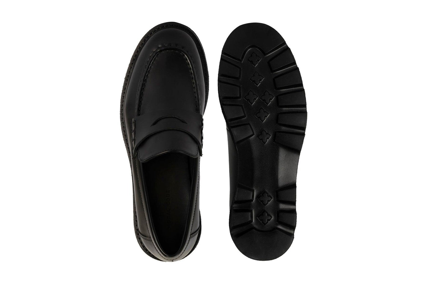 Jesse Women's Lug Sole Penny Loafer #color_black